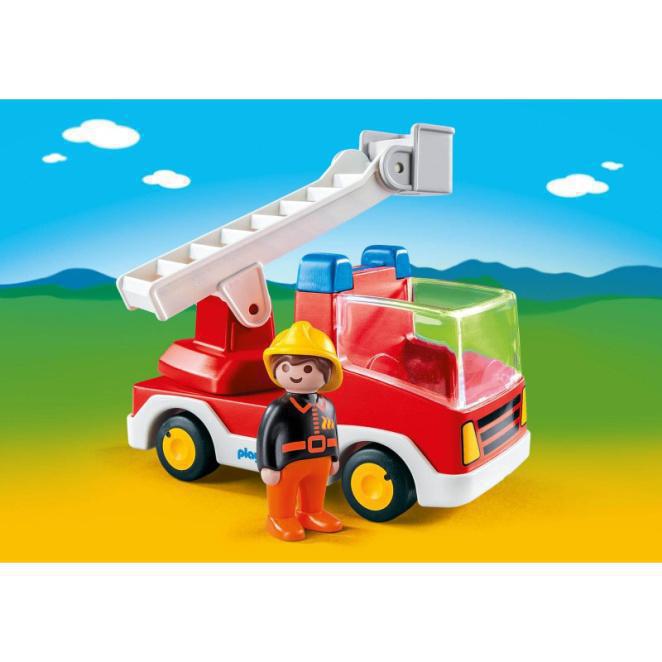 Playmobil Πυροσβέστης Με Κλιμακοφόρο Όχημα 6967