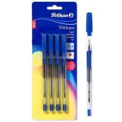 Στυλό με λαστιχένια λαβή PELIKAN (Μπλε) - 4 τμχ.