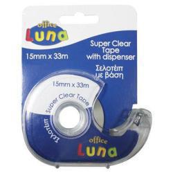 Σελοτέιπ Με Βάση Luna Office Super Clear 15x33mm