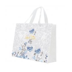 Τσάντα Δώρου Blue Flowers 33x8.5x25cm