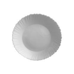 Πιάτο Ρηχό Οπαλίνα Λευκό  Κυμματιστό 22,8cm