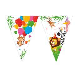 Γιρλάντα Τρίγωνη Χάρτινη Jungle Balloons