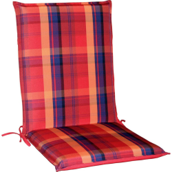 Μαξιλάρι Καρέκλας Με Πλάτη Καρώ Κόκκινο-Πορτοκαλί 95x43
