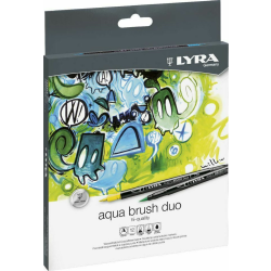 Lyra Aqua Arush Duo Μαρκαδόροι Ζωγραφικής Λεπτοί σε 12 Χρώματα