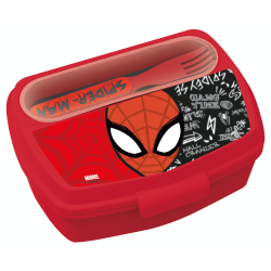 Fisher Price Spiderman Πλαστικό Παιδικό Δοχείο Φαγητού 0.6lt Κόκκινο