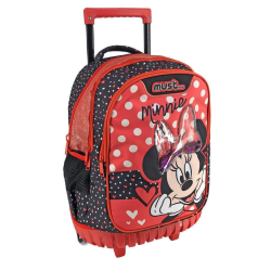 Must Minnie Σχολική Τσάντα Τρόλεϊ Δημοτικού σε Κόκκινο χρώμα Μ34 x Π20 x Υ44εκ