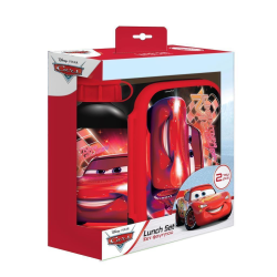 Must Disney Cars Πλαστικό Παιδικό Σετ Φαγητού Κόκκινο