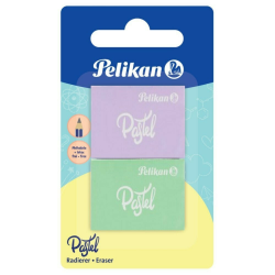 Pelikan Σετ Γόμες για Μολύβι Pastel Λεβάντα & Μέντα 2τμχ