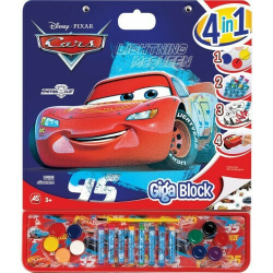 Ζωγραφική Giga Block Disney Cars 4 Σε 1 για Παιδιά 3+ Ετών