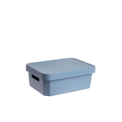 Πλαστικό Κουτί Αποθήκευσης με Καπάκι Μπλε 13.5x36x27.5cm