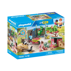 Playmobil -  Κήπος Εξοχικού Σπιτιού με Κοτέτσι για 4-10 ετών 71510