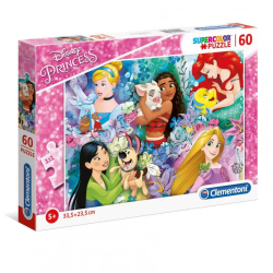 Clementoni Παιδικό Παζλ Super Color Disney Princess 60 Κομμάτια